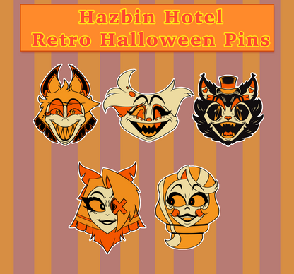 Hazbin Retro Halloween Enamel Pin